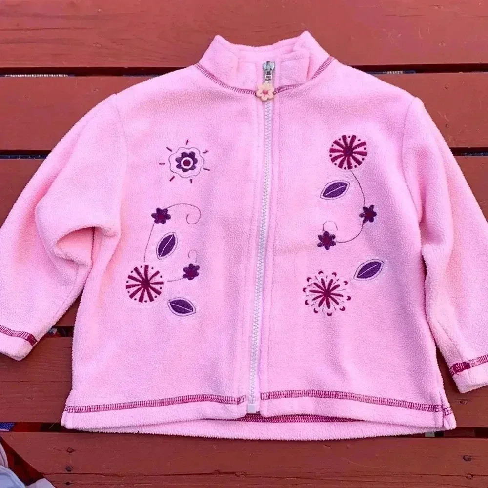 Five for 25 Ragscals light fleece zip up jacket with embroidery